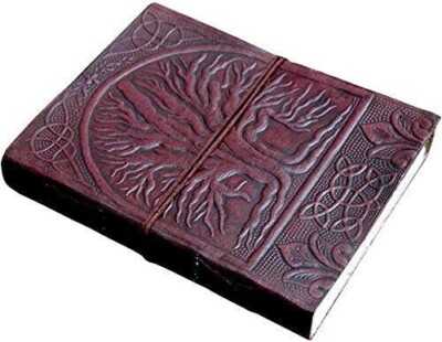Leather Tree of Life Journal Embossed Writing Notebook Bound Diary Handmade Gift-image