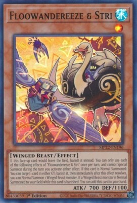 1x Floowandereeze & Stri - 1st Ed NM Eng YuGiOh - 2022 Mega Tin - Pharoah's Gods-image