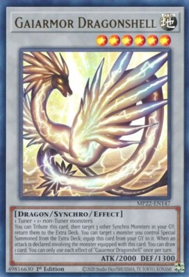 1x Gaiarmor Dragonshell - 1st Edi NM Eng YuGiOh - 2022 Mega Tin - Pharoah's Gods-image