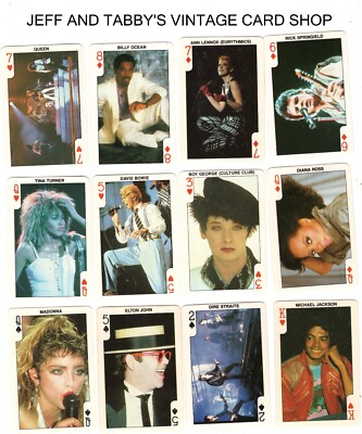 1986 Dandy Gum Rock'n Bubble Playing Card/C DROP DOWN MENU 4 CARD U WILL RECEIVE-image