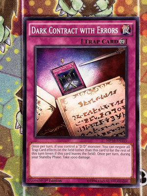 Yugioh Dark Contract With Errors MP16-EN155 Single-image