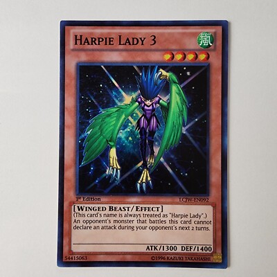 Harpie Lady 3 - LCJW-EN092 - VLP - Super Rare - 1st ed - Yugioh-image