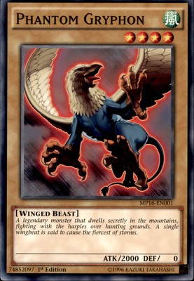 1st Ed Phantom Gryphon MP16-EN001 Yugioh-image