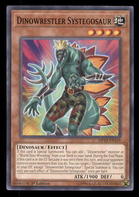 Yugioh Dinowrestler Systegosaur #MP19-EN159 2019 Tin Mega Pack LP-image