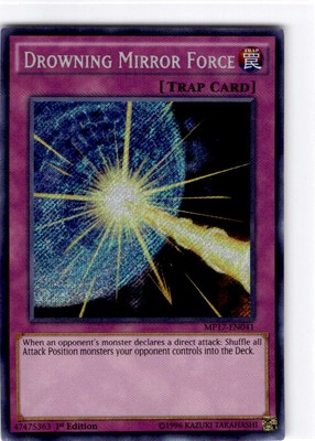 Yu-Gi-Oh 1st Edition Drowning Mirror Force Secret Rare #MP17-EN041-image