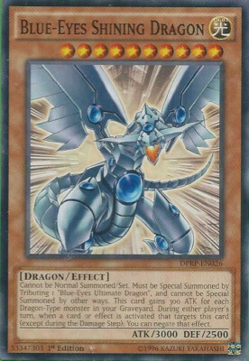 Yugioh Blue-Eyes Shining Dragon - 1st Edition - NM Card-image