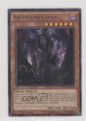 2014 Yu-Gi-Oh! Mega-Tins Mega Pack 1st Edition Archfiend Giant #MP14-EN181 0w6-image