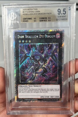2015 Yu-Gi-Oh Mega Tins Limited CT12-EN002 Dark Rebellion XYZ Dragon BGS 9.5 Gem-image