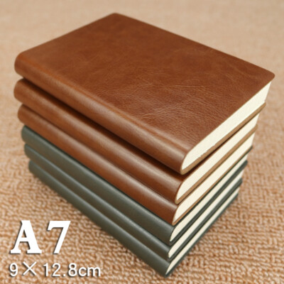 Small 180 Page PU Leather Office Journal A7 Notebook Paper Writing Diary Planner-image