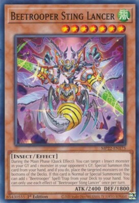 1x Beetrooper Sting Lancer - 1st  NM Eng YuGiOh - 2022 Mega Tin - Pharoah's Gods-image