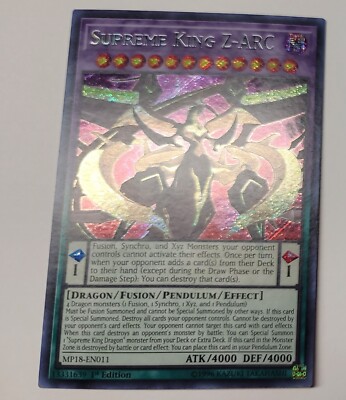 Supreme King Z-ARC -MP18-EN011 - Secret Rare 1st Edition 2018 Mega-Tin Near Mint-image