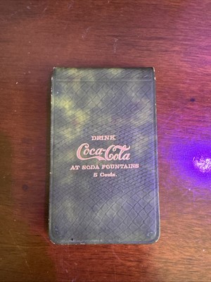 Early 1900s Coca-Cola salesman ledger Notebook, Rare! Leatherbound!-image
