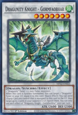 1x Dragunity Knight - Gormfaobhar NM Eng YuGiOh - 2022 Mega Tin - Pharoah's Gods-image