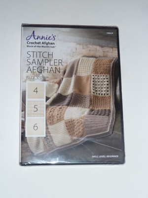 Annie's Crochet Afghan: Stitch Sampler Afghan Blocks 4-6 DVD sewing craft NEW!-image