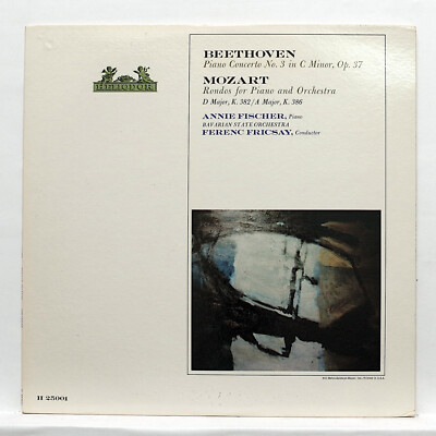 ANNIE FISCHER ⸺  BEETHOVEN & MOZART piano concertos ⸺  HELIODOR LP EX++-image