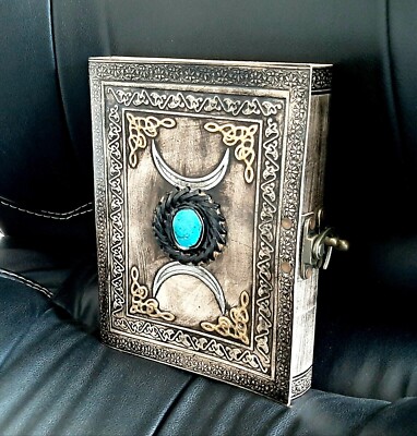 Leather Journal, Embossed journal with stone Leather Diary, sketchbook, Notepad.-image