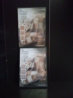 Lot Of 2 Annies Crochet Afghan Block Month Club Stitch Sampler Afghan DVD Tr8#97-image