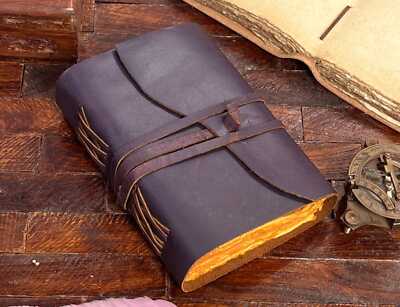 Handmade Genuine Leather Unlined Writing Journal Travel Diary For Unisex Adult-image