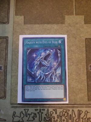 YUGIOH TCG MAJESTY WITH EYES OF BLUE LCKC-EN031 SECRET 1ST EDITION -image