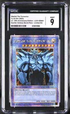YuGiOh GRADED 2023 Obelisk The Tormentor LC01-EN001 QCScR Ltd. Ed MINT 9CGC-image