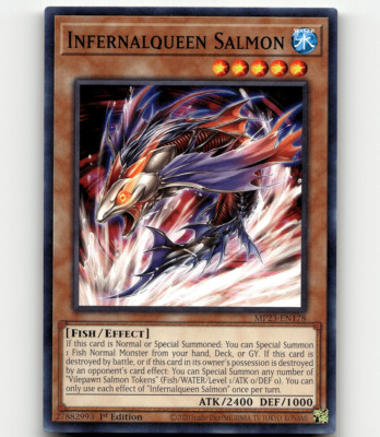 Yugioh Infernalqueen Salmon 25th Anniv. Tin: Dueling Heroes Mega Pack-image