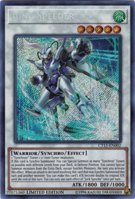 Yugioh! MP Junk Speeder - CT15-EN002 - Secret Rare - Limited Edition Moderately -image