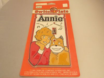 Vintage 1981 Annie Light Switch Plate MOC (SEARS) -image