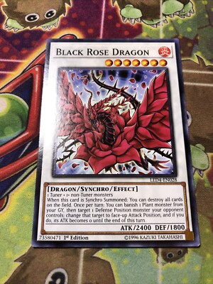 Legendary Duelists: Sisters of the Rose #LED4-EN028 Black Rose Dragon 1st Ed-image
