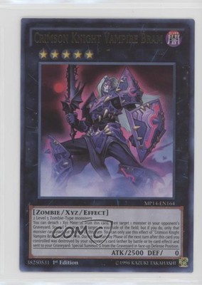 Crimson Knight Vampire Bram 1st Ed. YuGiOh Mega-Tins Mega Pack #MP14-EN164 00jz-image