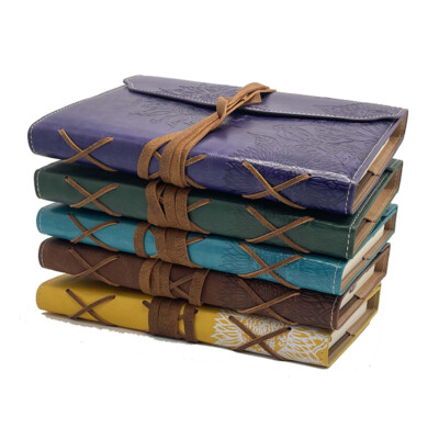 PU Leather Vintage Journal A5 Notebook Lined/Blank Paper Writing Diary 192 Pages-image