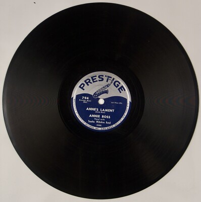 ANNIE ROSS: Annie’s Lament US Prestige 794 Jazz 78 Teacho Wiltshire HEAR-image