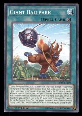 Yugioh Giant Ballpark #MP19-EN200 2019 Gold Sarcophagus Tin Mega Pack LP-image