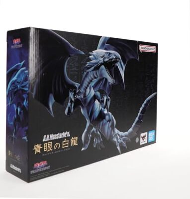 S.H.MonsterArts Yu-Gi-Oh! Duel Monsters Blue-Eyes White Dragon BANDAI NEW-image