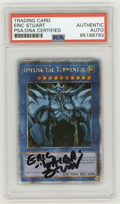 PSA Signed Eric Stuart Yu-Gi-Oh Obelisk The Tormentor LC01-EN001 Limited Edition-image