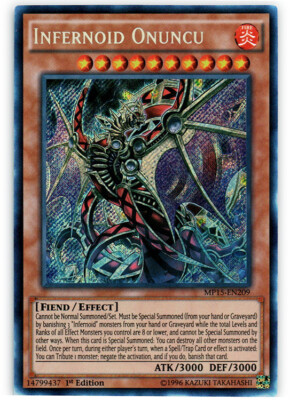Lightly Played, English Yu Gi Oh Infernoid Onuncu - MP15-EN209 - Secret Rare - 1-image