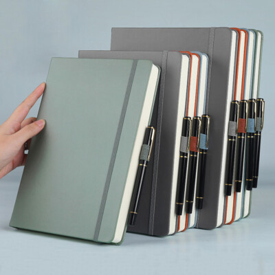 Thick PU Leather Journal A5/B5/A4 Notebook Lined Paper Writing Diary 300 Pages-image