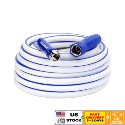 Hybrid Polymer RV Marine Hose 1/2in x 50ft Kink Resistant Lightweight Flexible-image