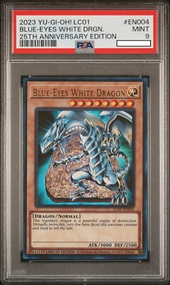 PSA 9 Blue Eyes White Dragon LC01-EN004 Legendary Collection 25th Anniversary-image