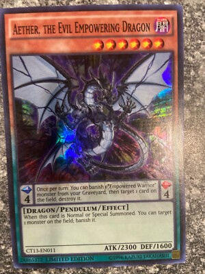 Yu-Gi-Oh! TCG Aether, the Evil Empowering Dragon 2016 Mega-Tins CT13-EN011...-image