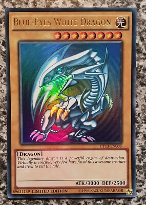 Yugioh Blue Eyes White Dragon CT13-EN008 Ultra Rare Limited Edition 2016 MINT-image