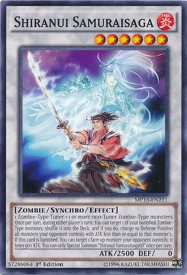 Shiranui Samuraisaga - MP16-EN211 - Common - 1st Edition Near Mint 2016 Mega Tin-image