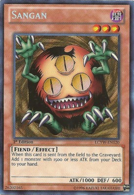 Near Mint x 1 Sangan - LCYW-EN120 - Secret Rare - 1st Edition LCYW Legendary Col-image