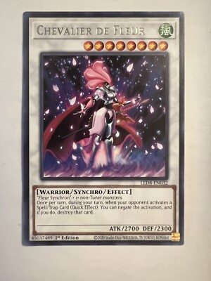 Yu-Gi-Oh! Chevalier de Fleur English TCG Rare 1st Edition LED8-EN032 NM Card-image
