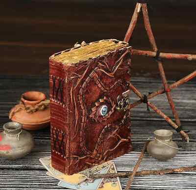 Handmade Spell Book Shadows Hocus Pocus Halloween Journal Diary For Unisex Adult-image