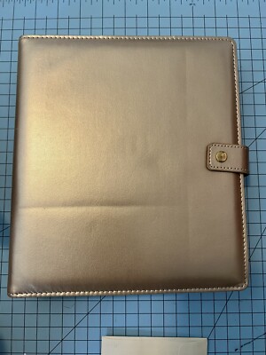 Day planner new 12 month undated with dividers and pockets Personal  Gold journ-image