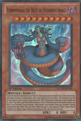 Yugioh! Vennominaga the Deity of Poisonous Snakes - LCGX-EN191 - Ultra Rare - 1s-image