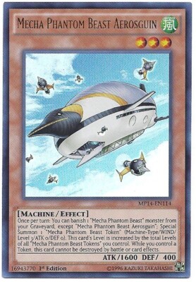 3 x Mecha Phantom Beast Aerosguin - MP14-EN114 - Ultra Rare - 1st Edition Near M-image