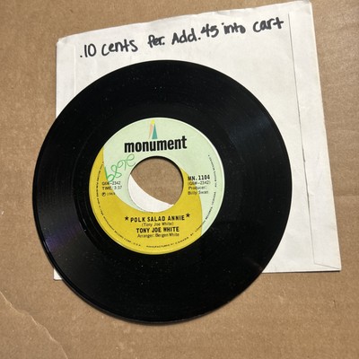 Tony Joe White POLK Salad Annie/Aspen Colorado Monument 45 1969-image