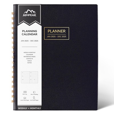 Planner 2025, Weekly & Monthly Planner runs from Jan. 2025 - Dec. 2025, Daily...-image