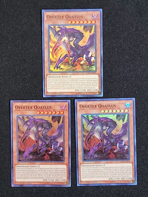 3 x YuGiOh Overtex Qoatlus MP18-EN194 Super Rare 1st Edition LP-image